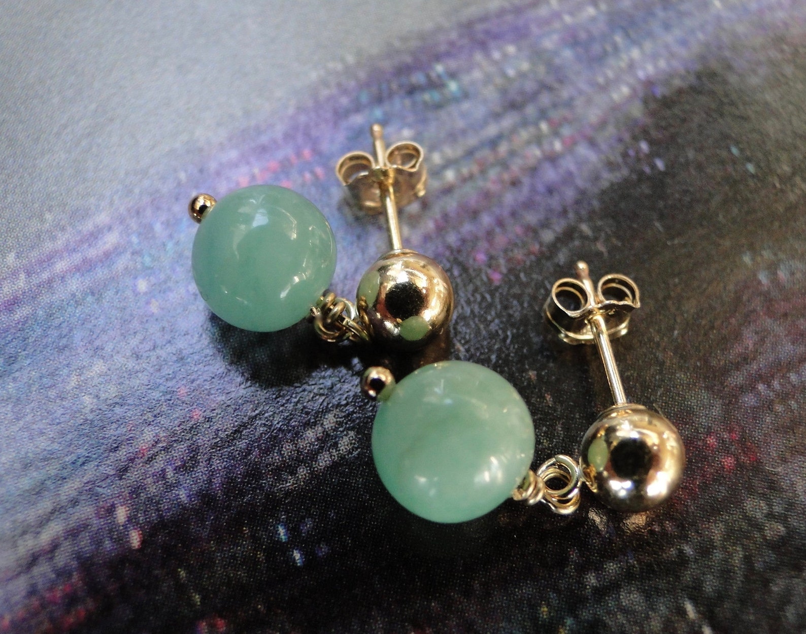 Natural emerald drop earrings Clearance