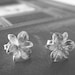 Small Sterling Silver Stud Earrings Set - Rose, Flower, Star & Moon Designs (925 Silver) - View #3