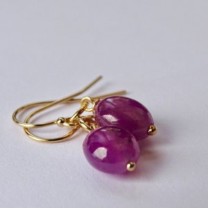 Anniversary Gift Sapphire Earrings Women&#39;s Handmade Jewelry Wulfgirl Dangle Earrings Precious Gemstone Earrings Genuine Sapphire Stones