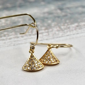 14k Solid Gold Ear Wire Option Gold Charm Earrings Gold Dangle Earrings Gift Women's Minimalist Jewelry Wulfgirl Etsy Brilliant CZ Charms