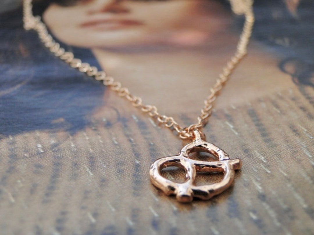 Necklace Rose Gold Pretzel Necklace 14k Gold Filled Necklace - Etsy
