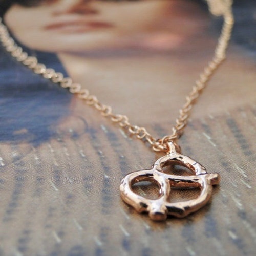 Necklace Rose Gold Pretzel Necklace 14k Gold Filled Necklace Etsy