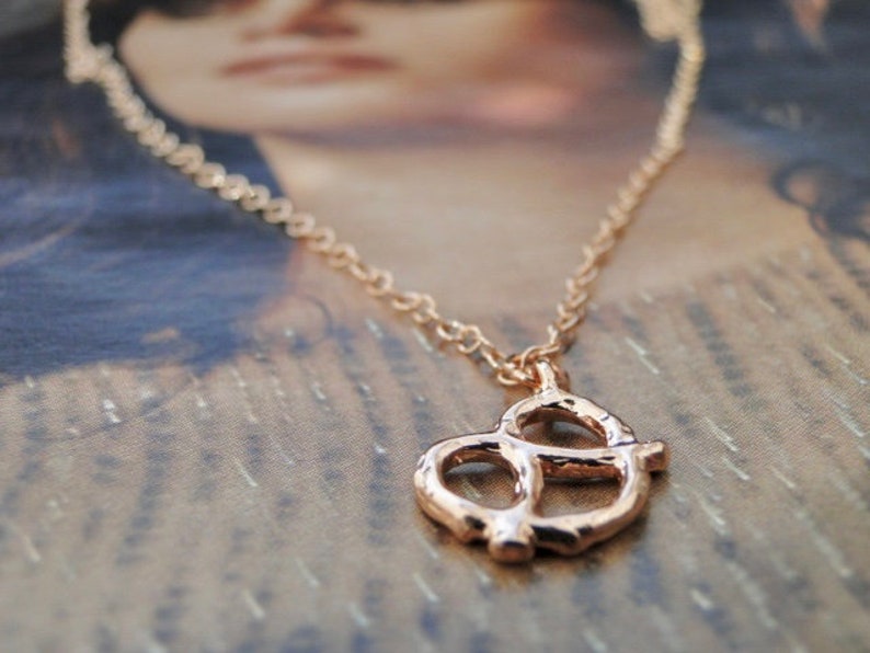 Necklace Rose Gold Pretzel Necklace 14k Gold Filled Necklace Etsy