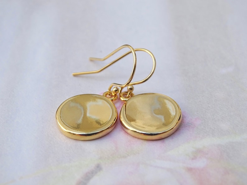 24k Gold Drop Earrings Minimalist Jewelry Gift for Her | Etsy