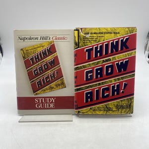 Think and Grow Rich! by Napoleon Hill HC DJ 1960 Revised Ed w/ Study Guide