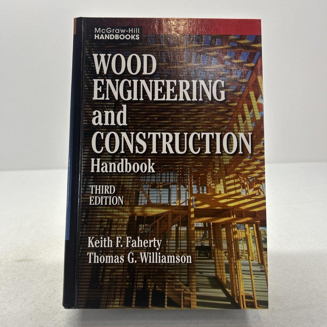 Wood Handbook.pdf Wood Engineering and Construction Handbook HC 1997 3rd Ed - Etsy