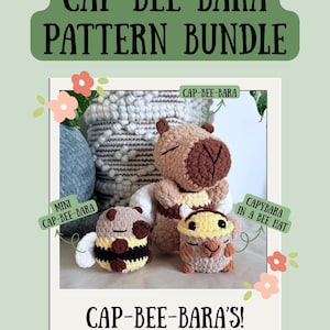 Cap-bee-bara bundle pack - PDF Crochet Pattern - English