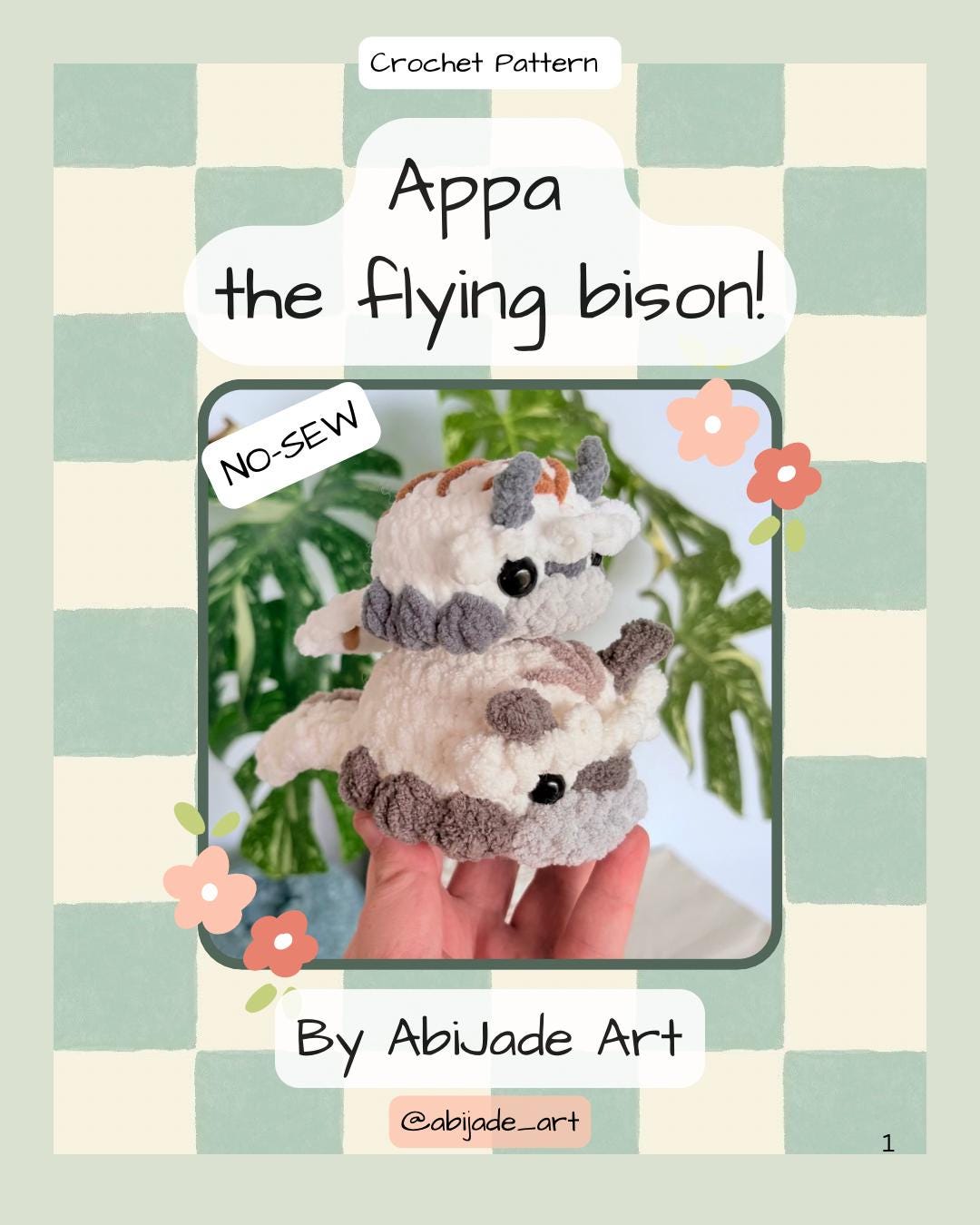 Flying Bison Amigurumi Crochet Pattern