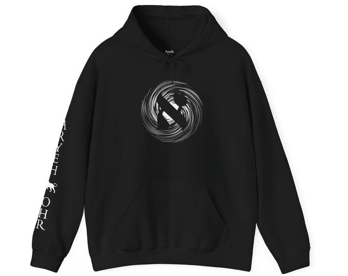 Aleph spiral Hooded Sweatshirt, Unisex