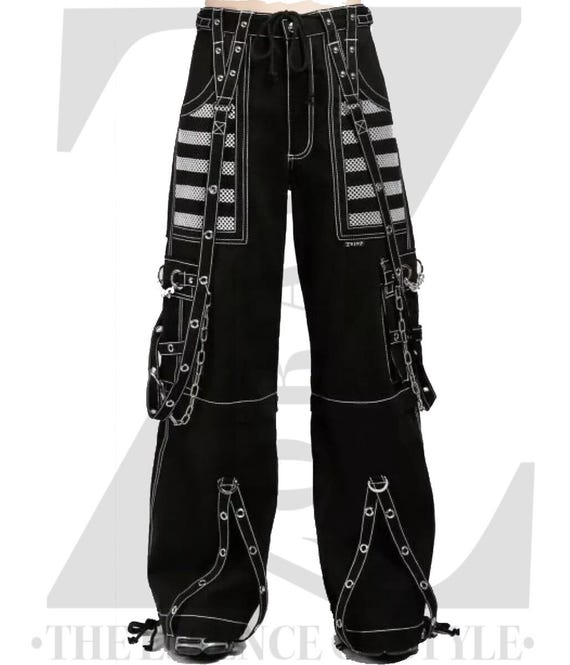 Handmade Gothic Wide Leg Pants: Steampunk, Dark Academia Trousers
