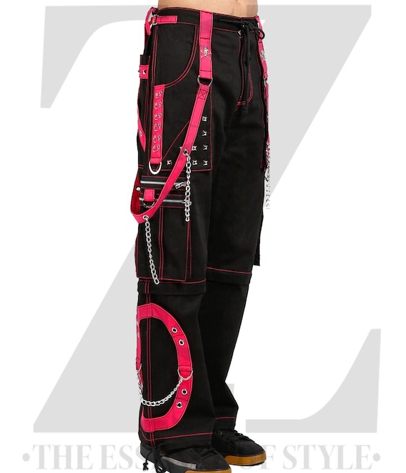 Pantalones góticos, pantalones steampunk, pantalones negros de