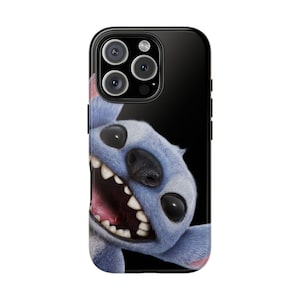 Fun Character Stitch iPhone Case, Cute Phone Accessory, Cartoon Phone Cover, Gift for Kids, Durable Case for Everyday Use