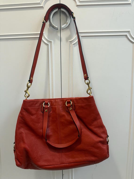 Vintage Coach Ashley Orange Leather Shoulder Satchel Bag - Etsy