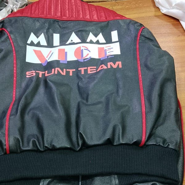 Handmade Ryan Gosling The Fall Guy Miami Vice Stunt Team Bomber Real Leather Jacket