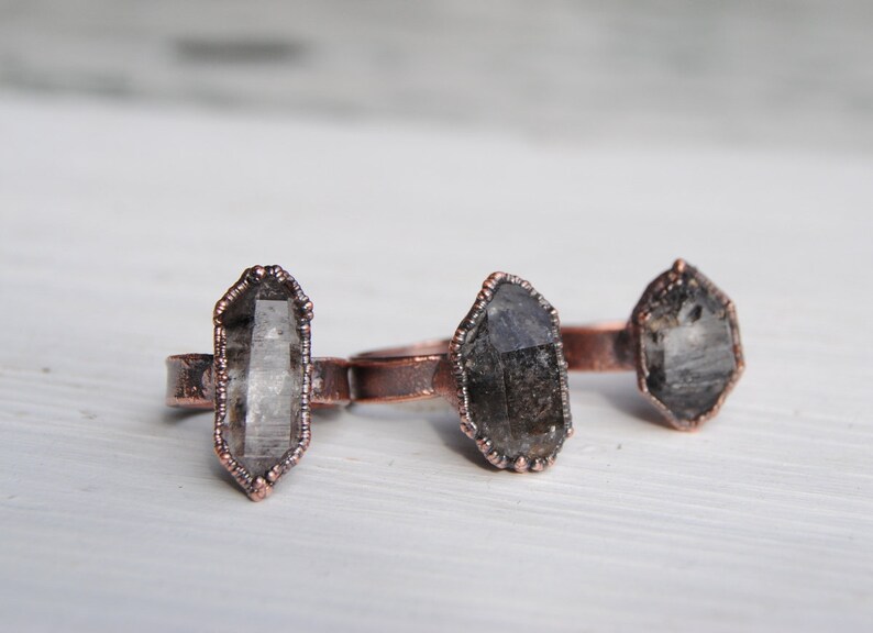 Rough Apatite SIZE 7 Raw Crystal Ring Yellow Gold Boho Jewelry
