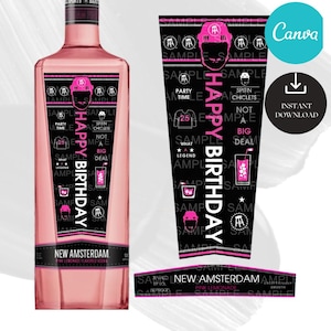 Custom Personalized Vodka Label, Vodka Liquor Label, Vodka Custom Birthday Label, Bridesmaid Vodka Bottle, Bridesmaid Gift