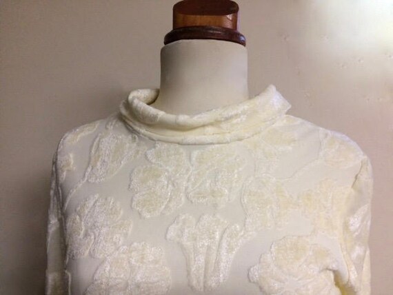 white velvet gown