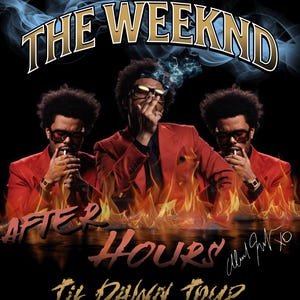 The Weeknd 2025 Stadium Tour PNG File: T-Shirt Design (Digital Download