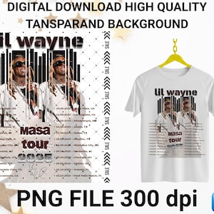 Lil Wayne Tha Carter Album Art PNG: Vintage Rap Tee Design (Digital File