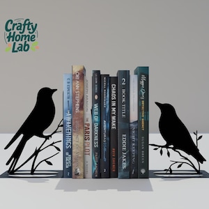 Unique Bird Metal Bookends, Metal Birds Bookends, Gift for Bird Enthusiasts, Gift for Book Lovers, Study Room Art Decoration