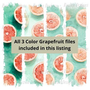 3 Grapefruit Brushstroke PNG, 3 Colorful Summer Grapefruit PNG files, Fruit Watercolor BrushStroke Digital Download, Brushstroke Digital PNG