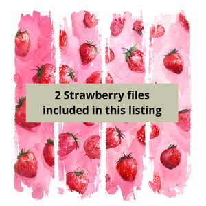 Strawberry Brushstroke PNG, 2 Summer Strawberry Brushstroke PNG, Fruit Watercolor Brush Stroke Digital Download, Brushstroke Digital PNG