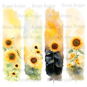 Boho Sunflower Floral Brushstroke PNG, Sunflower Brushstroke PNG, Watercolor Brush Stroke Digital Download, Garden Brushstroke Digital PNG