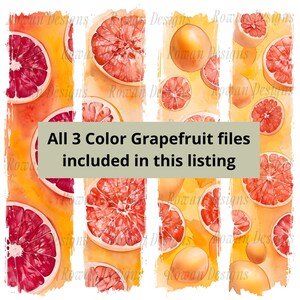 3 Grapefruit Brushstroke PNG files, Colorful Summer Grapefruit PNG, Fruit Watercolor BrushStroke Digital Download, Brushstroke Digital PNG