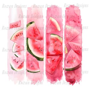 Watermelon Brushstroke PNG, Summer Brushstroke PNG, Watercolor Brush Stroke Digital Download, Fruit Brushstroke Digital PNG