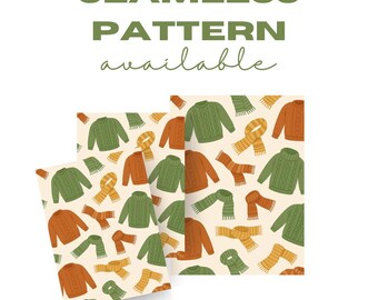Fall Seamless Pattern – Autumn Digital Backgrounds | All things Fall | Instant Download