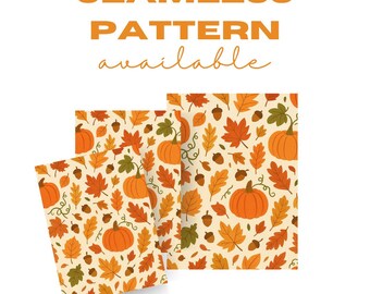Fall Seamless Pattern – Autumn Digital Backgrounds | All things Fall | Instant Download