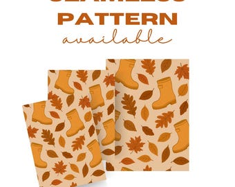 Fall Seamless Pattern – Autumn Digital Backgrounds | All things Fall | Instant Download