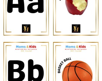 Alphabet Flashcards: Educational Printable for Toddlers & Preschoolers (PDF Download)