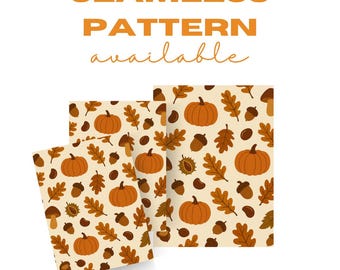 Fall Seamless Pattern – Autumn Digital Backgrounds | All things Fall | Instant Download