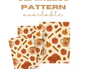 Fall Seamless Pattern – Autumn Digital Backgrounds | All things Fall | Instant Download