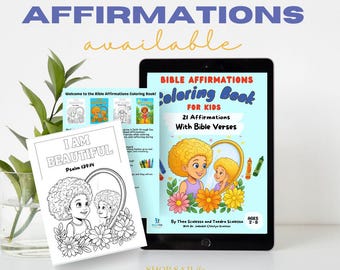 2-8 years old Bible Affirmations Coloring Book