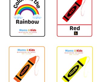 Mom Resource - Colors in the Rainbow Flashcards | Educational Printable for Toddlers & Preschoolers | Instant Download PDF