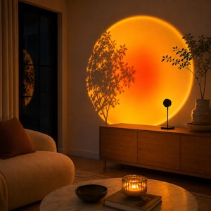 Sunset Projection Lamp, Sunset Lamp Projector, LED Mood Light, USB Ambient Light, Bedroom Decor, Living Room Lighting, Gift