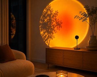 Sonnenuntergangs-Projektionslampe, Sonnenuntergangs-Lampenprojektor, LED-Stimmungslicht, USB-Ambientelicht, Schlafzimmerdekoration, Wohnzimmerbeleuchtung, Geschenk