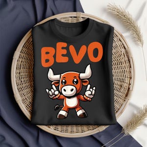 Bevo Longhorn Bull Bevo Cartoon for Toddler Kids Boys Girls Longhorn T-Shirt, Texas Shirt, Texas Souvenir Gift, , Texan Cowboy T-Shirt