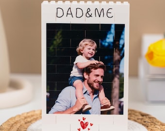 Bloc photo personnalisé en briques LEGO®, cadeau de fête des pères, cadeaux photo drôles de couple pour la Saint-Valentin