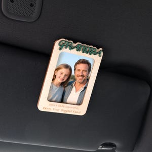 Clip para visera de coche con foto personalizada, marco de fotos magnético personalizado, decoración para coche, regalo para conducir con seguridad, marcos de fotos personalizados