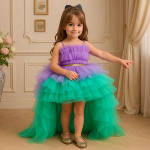 Mermaid Tulle Girl Birthday Dress, Mermaid Dress for Girls, Toddler Birthday Party Dress, Ariel Inspired Gown - 1st Birthday Gift Idea