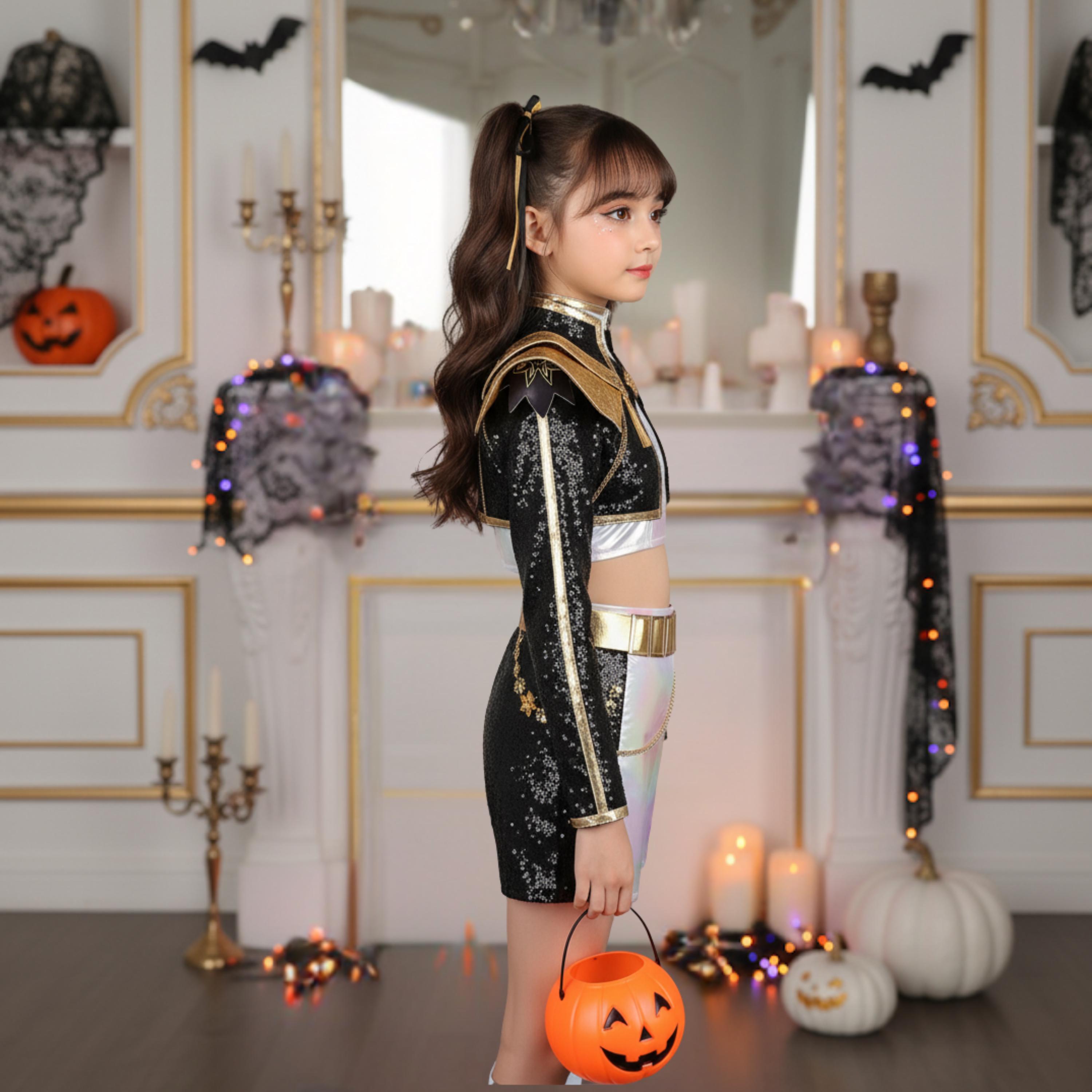 Black Golden Cosplaykostuumset Rumi-geïnspireerde meisjes Anime  Zoey-geïnspireerde Mira-thema-outfit Kpop Demon Hunter - Etsy België, image size:3000x3000