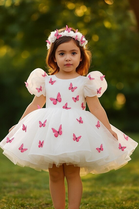 pink butterfly princess dress Girls' Pink Butterfly Princess Dress Magic Tree Kids