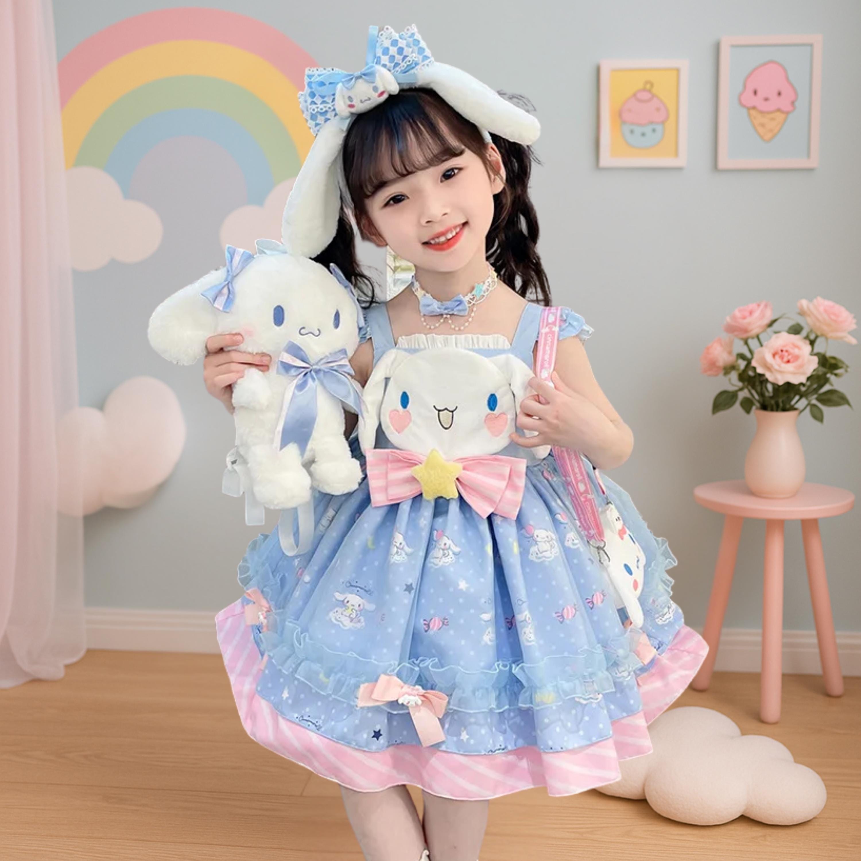 Kawaii Cinnamoroll & My Melody-inspired Cosplay Dress for Girls Cute Anime-inspired Lolita Costume - Etsy Kawaii Cinnamoroll & My Melody-inspired Cosplay Dress for Girls Cute Anime-inspired Lolita Costume - Etsy