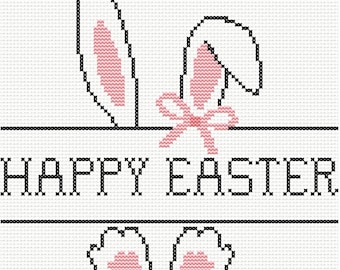 Happy Easter Cross Stitch Pattern