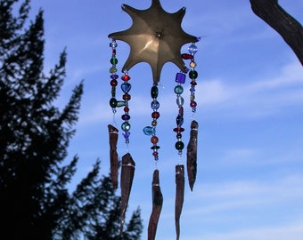 Atrapasol de bronce / campanilla de viento