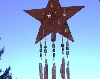 Carillón de viento/atrapasol con forma de estrella