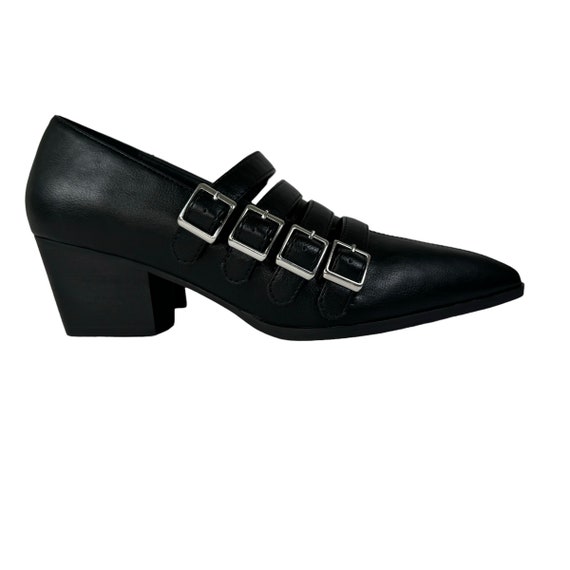 Strange Cult Cvlt Black Coven Heel Shoes Straps G… - image 6